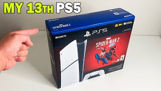 PS5 Slim Digital Spiderman 2 Console Bundle  Unboxing Review and Setup [upl. by Giliane]