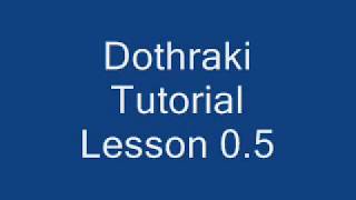 Dothraki Tutorial Lesson 05  Epenthesis [upl. by Annaitat285]