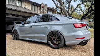 6 Set of Wheels on a 2018 Audi RS3 Nardo Grey [upl. by Tia689]