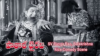 Patala Bhairavi Telugu Movie  SV Ranga Rao Balakrishna Comedy Scene  NTR  K Malathi  ETV Cinema [upl. by Nodmac]