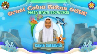 ORASI CALON KETUA OSIS SMA NEGERI 1 PANGKALPINANG MASA BAKTI 20242025  KAYLA S NO URUT 3 [upl. by Nnairac]