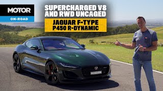 Jaguar FType P450 RDynamic road and track review  MOTOR [upl. by Sirah815]