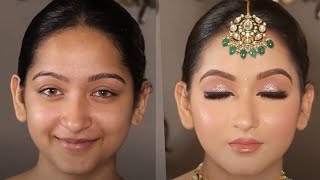 How to do GLOSSY BRIDAL Makeup by Sakshi Gupta Makeup Studio amp Academy in simple steps [upl. by Onofredo]