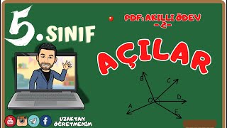 📍 5 SINIF MATEMATİK  AÇILAR AKILLI ÖDEV 2 [upl. by Asiluj]