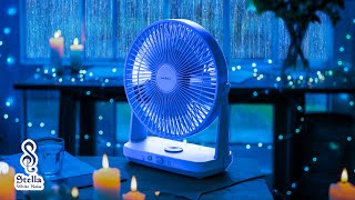 Relaxing Fan Noise and Rain Sounds for Sleeping  Fan Noise Black Screen [upl. by Bik]