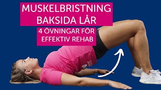 Muskelbristning Baksida Lår 4 Övningar För Effektiv Rehab [upl. by Neliac]