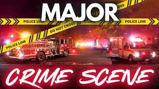 MAJOR CRIME SCENE Lancaster California LIVE [upl. by Nohtiek970]