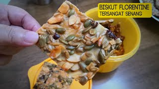 Nutty Florentines  Biskut Florentine  DAPUR2020  Crispy and Crunchy [upl. by Esilahc19]