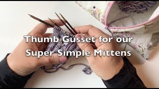 Lets Teach Gerald How to Knit Mittens  Thumb Gusset increases and the E Wrap cast on [upl. by Eugaet98]