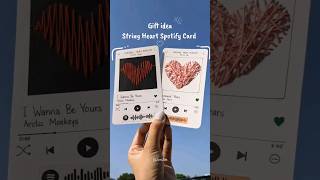 String Heart Spotify Card Cute Gift Idea diy giftideas shorts subscribe [upl. by Jude]