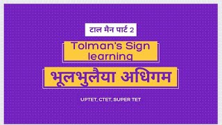 टालमैन का भूलभुलैया सिद्धांत Bhul Bhulaiya SiddhantCDP All Exam [upl. by Nayar690]