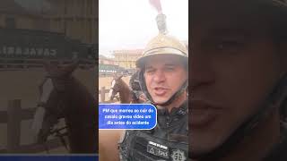 Policial Militar que morreu ao cair de cavalo gravou vídeo um dia antes do acidente [upl. by Bakemeier]