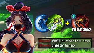 HANABI USERS TRY ABUSING THIS HIGHEST TRUE DAMAGE BUILD🔥 HANABI BEST BUILD 2024 MUST TRY [upl. by Aseret912]