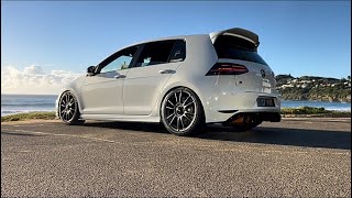 e85 VW GOLF R  SUNRISE BEACH SHOOT  OZ RACING WHEELS [upl. by Nelie704]