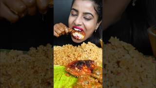 ASMR eaingi chicken biriyani chicken alfaham liver fry egg extra gravy muckbang [upl. by Chiarra]