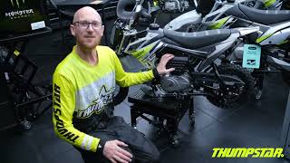 Thumpstar Pit Bike Review  TSB 70cc A4 Dirt Bike  Designed in Australia [upl. by Suolekcin]