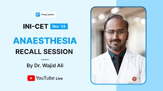 INICET Nov 24 Anaesthesia Recall by Dr Wajid🔍 [upl. by Antipas144]