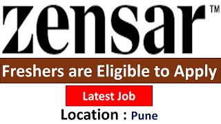 Zensar Hiring Freshers  Freshers are Eligible to Apply [upl. by Sello]