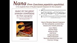 Nana from Canciones populaire españolas for flute and guitar [upl. by Phio]