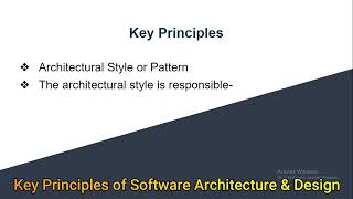 Key Principles of Software Architecture amp Design  سافٹ ویئر آرکیٹیکچر اور ڈیزائن کے کلیدی اصول [upl. by Nebeur434]