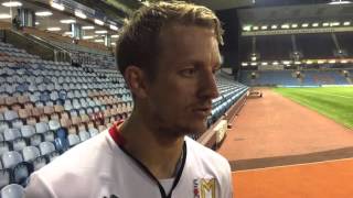 INTERVIEW Karl Robinson and Carl Baker react to Burnley loss [upl. by Brieta]