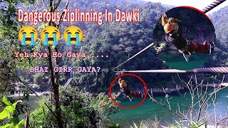 Zip Lining Dangerous Experience In Meghalaya Dawki  Debojit Taye Vlogs meghalaya dawki [upl. by Nosraep173]