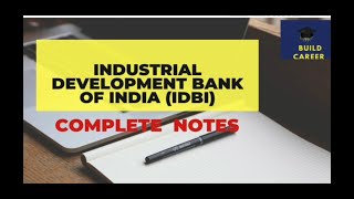 Industrial Development Bank of India IDBIIndian Banking SystemBuildcareer [upl. by Rebme]