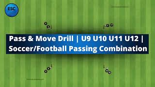 Pass amp Move Drills  U9 U10 U11 U12  SoccerFootball Passing Combination [upl. by Erusaert873]