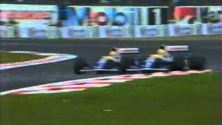 Formula 1 France 1992 Mansell amp Patrese fight [upl. by Mahsih]