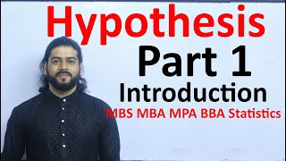 Hypothesis Test Introduction Part 1 Null and Alternate hypothesis MBS First Semester Statistics [upl. by Rockie]