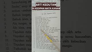 ARTI KEDUTAN DI MATA KANANshorts [upl. by Marlane]