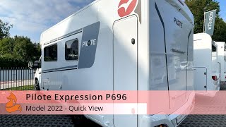 Pilote Expression P696  Modell 2022 🦊 Riesen Heckbad und ungewöhnliche Raumaufteilung [upl. by Lahtnero]