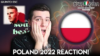 Krystian Ochman  River Reaction  Eurovision 2022Poland  Quinto ESC [upl. by Nosnek]