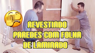 Revestindo paredes com compensado laminado [upl. by Netaf]