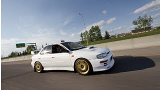 Matte White 1995 Subaru GC8 STI Jan 6th 2012 [upl. by Eulalia]