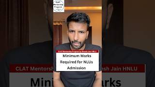 Minimum Marks Required for NLU Admission l CLAT 2025 clat clat2025 clatcutoff [upl. by Migeon]