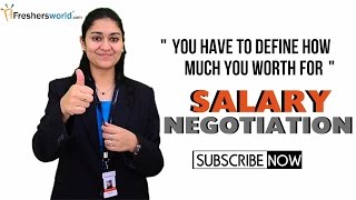 HOW TO NEGOTIATE SALARY DURING AN INTERVIEW FOR FRESHERS [upl. by Rimaa934]