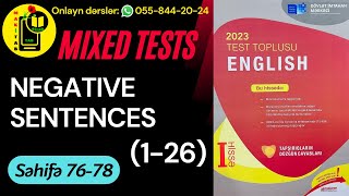 DİM YENİ TEST TOPLUSU 2023 İNGİLİS DİLİ  NEGATIVE SENTENCES  Mixed Tests 126  Tam İzah [upl. by Starks]