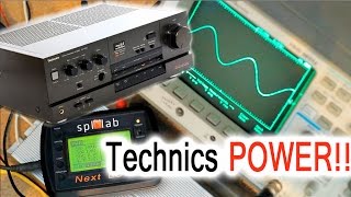 Technics SUV 550 amp 650 TRUE POWER Bench testing old amps [upl. by Esadnac]