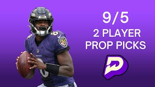 95 PRIZEPICKS  BEST 2 NFL TNF WEEK 1 PLAYER PROPS  prizepicks prizepickstoday nflprizepicks [upl. by Angeline]