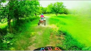 Fastest Lap Times on our Backyard Four wheeler Track [upl. by Annoval481]