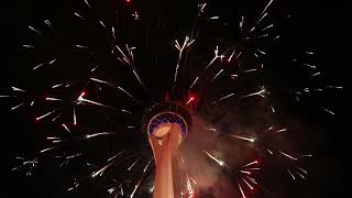 Las Vegas Fireworks show at the Stratosphere Hotel [upl. by Ecnadnak]