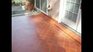 Tile Installation Patio Floor Quarry Tile 6X6 [upl. by Rihat]