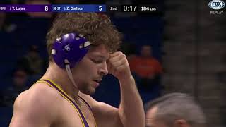 184lbs Taylor Lujan UNI dec Zach Carlson SDSU [upl. by Calie583]