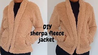 DIY sherpa fleece jacket [upl. by Arihs]