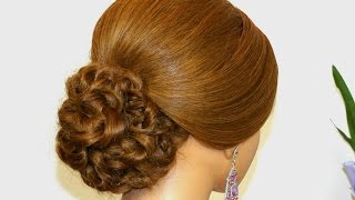 Easy prom updo Hairstyle for long hair tutorial [upl. by Earesed]