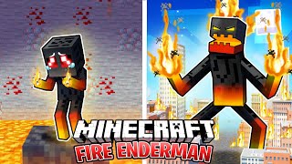 I Survived 100 Days as a FIRE ENDERMAN in HARDCORE Minecraft [upl. by Lanctot118]