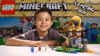 LEGO MINECRAFT  Set 21116 CRAFTING BOX Unboxing Review TimeLapse Build [upl. by Ribaudo448]