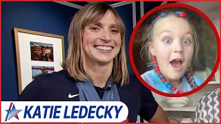 Katie Ledecky Surprises 8YearOld Superfan After Viral Moment EXCLUSIVE [upl. by Astrea]