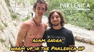 Adam Ondra  Warm up in the Paklenica NP  Croatia [upl. by Ateuqirne]